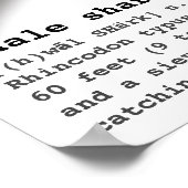 シルエットホエールシャーク定義ビーチ ポスター (角)