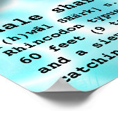 シルエットホエールシャーク定義ビーチ ポスター (角)