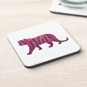 シルエットホットピンクとブラックタイガー コースター (左側)