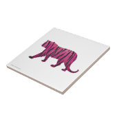 シルエットホットピンクとブラックタイガー タイル (側面)