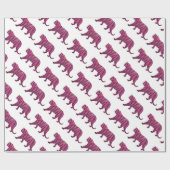 シルエットホットピンクとブラックタイガー ラッピングペーパー (フラット)