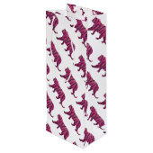 シルエットホットピンクとブラックタイガー ワインギフトバッグ (裏面アングル)