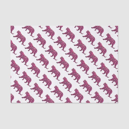 シルエットホットピンクとブラックタイガー 薄葉紙 (正面)