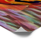 シルエットホースとイースターエッグハッピーイースター ポスター (角)