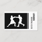 シルエットボクシングマッチ、ボクサー、ボクシングトレーナー 名刺 (正面)