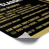 シルエットボクシングマッチ、ボクシングクラス広告 ポスター (角)