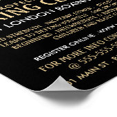 シルエットボクシングマッチ、ボクシングクラス広告 ポスター (角)