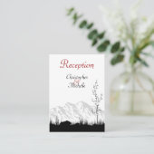 シルエットマウンテンウェディングレセプションカード エンクロージャーカード (スタンド正面)