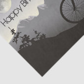 シルエットマウンテンバイクアンドフルムーン誕生日 薄葉紙 (詳細)