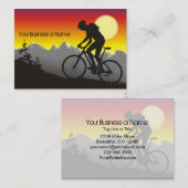 シルエットマウンテンバイクサイクリングサンライズ 名刺 (正面/裏面)