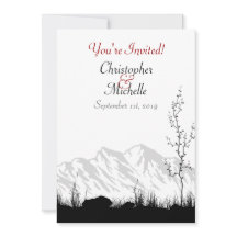 シルエットマウンテンブラック、ホワイト、レッド結婚ズ