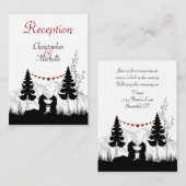 シルエットマウンテンベアーズ結婚披露宴カード エンクロージャーカード (正面/裏面)