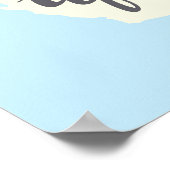 シルエットマップ付きカリフォルニアブラシレタリング ポスター (角)