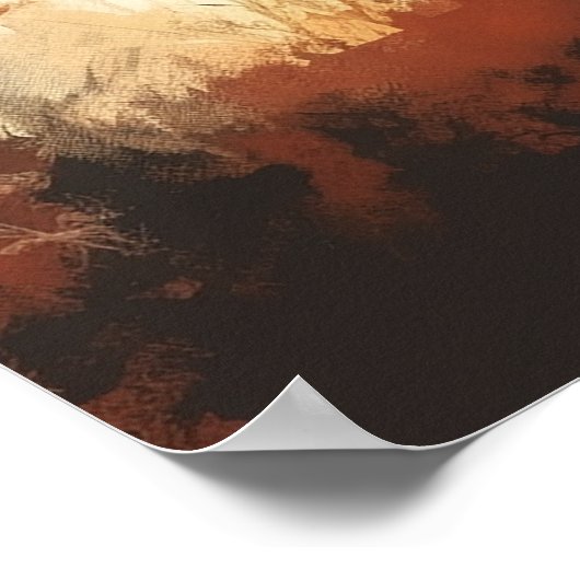 シルエットマーレとフォールサンセットホース赤ちゃんシャワー ポスター (角)