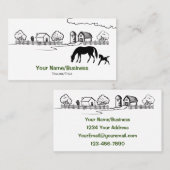 シルエットマーレアンドフォールカントリーファームホース 名刺 (正面/裏面)