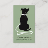 シルエットモダンドッグウォーカードッグシッター 名刺 (正面)
