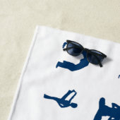 シルエットヨガポーズサンダー_コーブ ビーチタオル (インサイチュ)