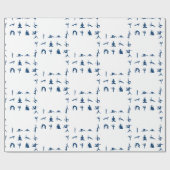 シルエットヨガポーズサンダー_コーブ ラッピングペーパー (フラット)