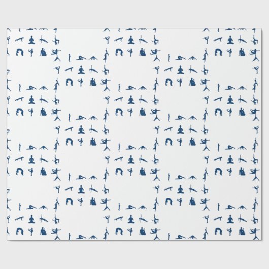 シルエットヨガポーズサンダー_コーブ ラッピングペーパー (フラット)