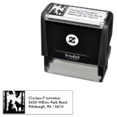 シルエットライディングフードツリーズウッズバードウルフ セルフインキングスタンプ (インサイチュ)