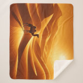 シルエットラクダ日当たりの良いエジプト暑い中東 シェルパブランケット (正面)