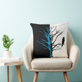 シルエットリバーシブルブラックバードレイヴン クッション (椅子)