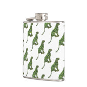 シルエットレオパードブラックとグリーン フラスク (左)