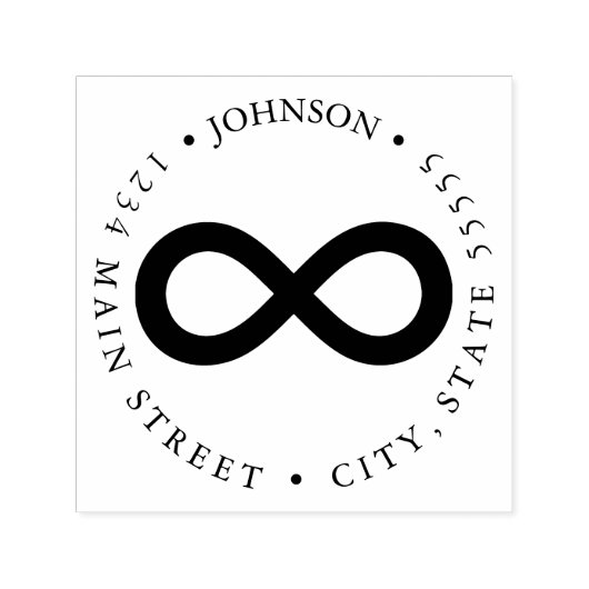 シルエットレムニシート無限記号リターンラベル セルフインキングスタンプ (デザイン)