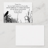 シルエット付きカラスサンキューカード ノートカード (正面/裏面)