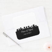 シルエット付き懇親会名タグ2 スクエアシール (封筒)