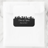 シルエット付き懇親会名タグ2 スクエアシール (バッグ)