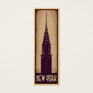 シルエット付きNew Yorkブックマークカード超高層ビル