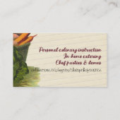 シルエット個人シェフケータリング料理クラス 名刺 (裏面)