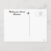 シルエット出生シーンクリスマス シーズンポストカード (裏面)