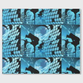 シルエット化されたダンサーのラッピング紙 ラッピングペーパー (フラット)