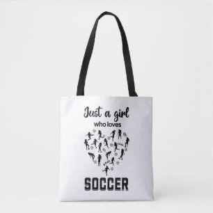 シルエット女子遊サッカー トートバッグ