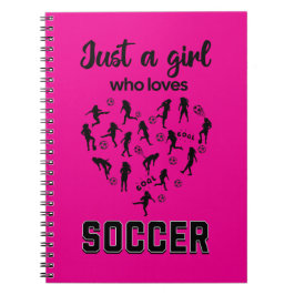 シルエット女子遊サッカー ノートブック