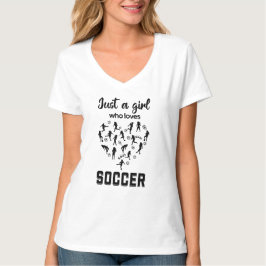 シルエット女子遊サッカー Tシャツ