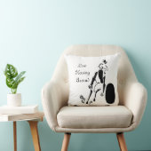 シルエット女性のカーボーイバレルレース クッション (椅子)