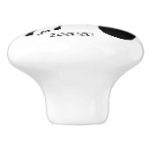 シルエット女性のカーボーイバレルレース セラミックノブ (側面)