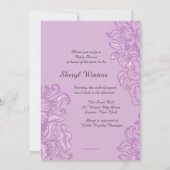 シルエット妊婦のピンクベビーシャワー招待状 招待状 (裏面)