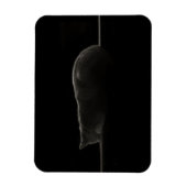 シルエット寝猫 マグネット (縦)