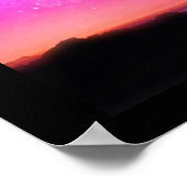 シルエット少女が隕石が地球に衝突するのを見る ポスター (角)