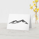 シルエット山の峰 カード (黄色い花)