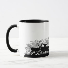 シルエット後を追の素敵な女性 マグカップ