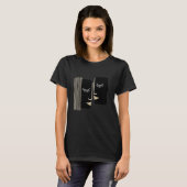 シルエット抽象芸術アート顔イラストレーショングラフィック Tシャツ (正面フル)