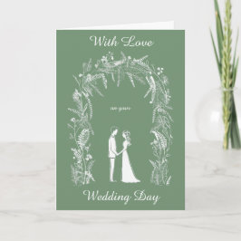 シルエット新婦パーソナライズされた結婚ズ カード