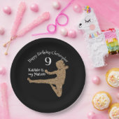 シルエット武術アーツジャパン空手ボーイ誕生日 ペーパープレート (パーティー)