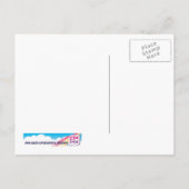 シルエット海軍ブルーウェディング日付を保存 案内ポストカード (裏面)