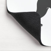 シルエット犬の立ち – 背景色を選択 マウスパッド (コーナー)